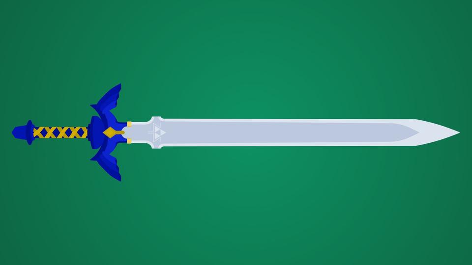 Master Sword vector art drawing